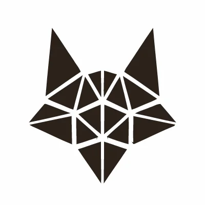 a geometric fox head, traced by SVG Me
