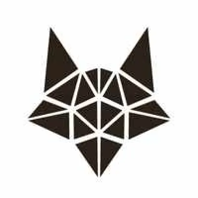 a geometric fox head, as uploaded