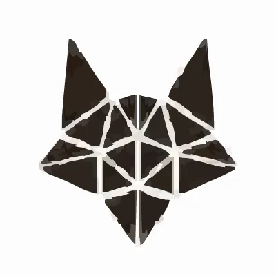 a geometric fox head, traced by VTracer