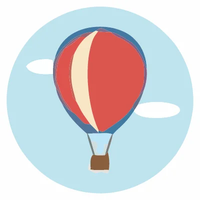 a hot air balloon picture, traced by SVG Me